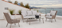 salon bahia 
aluminium nouveau tressage extérieur
distribuer par l oseraie 